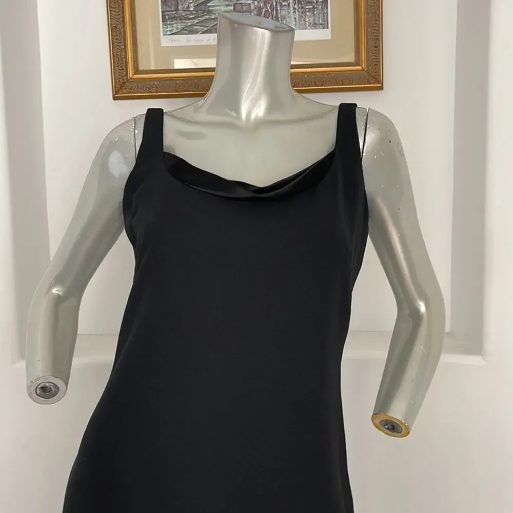 Laundry Ny Shelli Segal Vintage 90's Dress Black Maxi Size 4